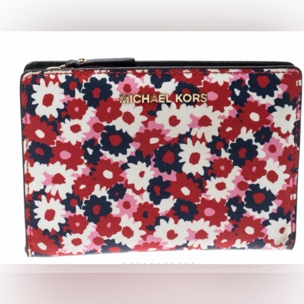 Michael Kors NWT Begonia Floral Carryall Wallet & Card Case Set - 2 Piece - Picture 11 of 11
